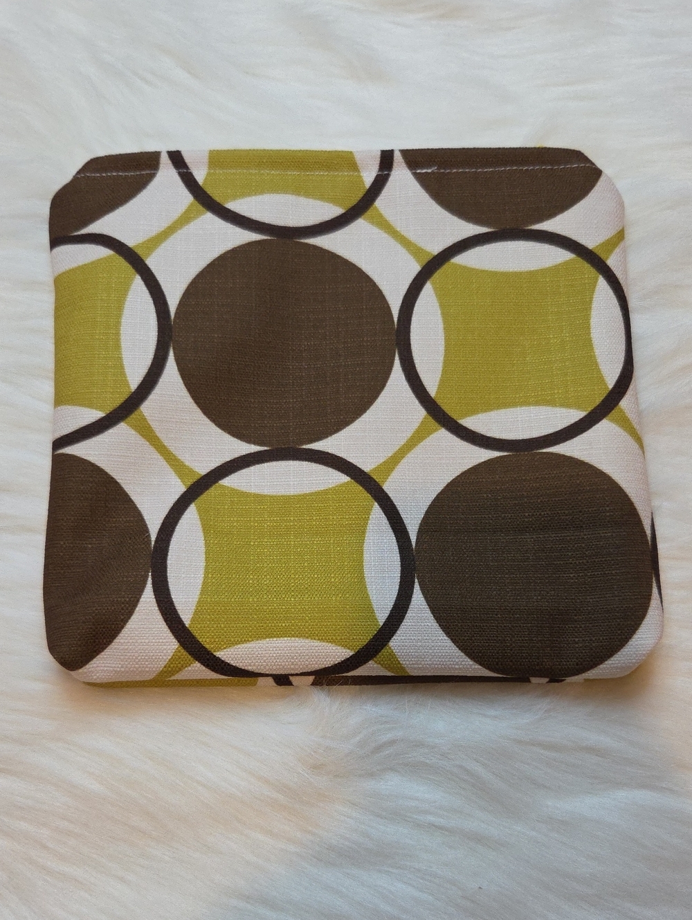 Geometric Lime and Brown Accent Pillow Cover by